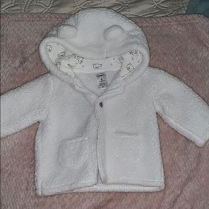 Carters white button up sweater 6 months